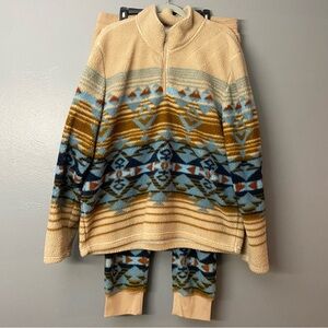 Sun + Stone Sherpa tracksuit set - Tan